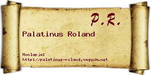 Palatinus Roland névjegykártya